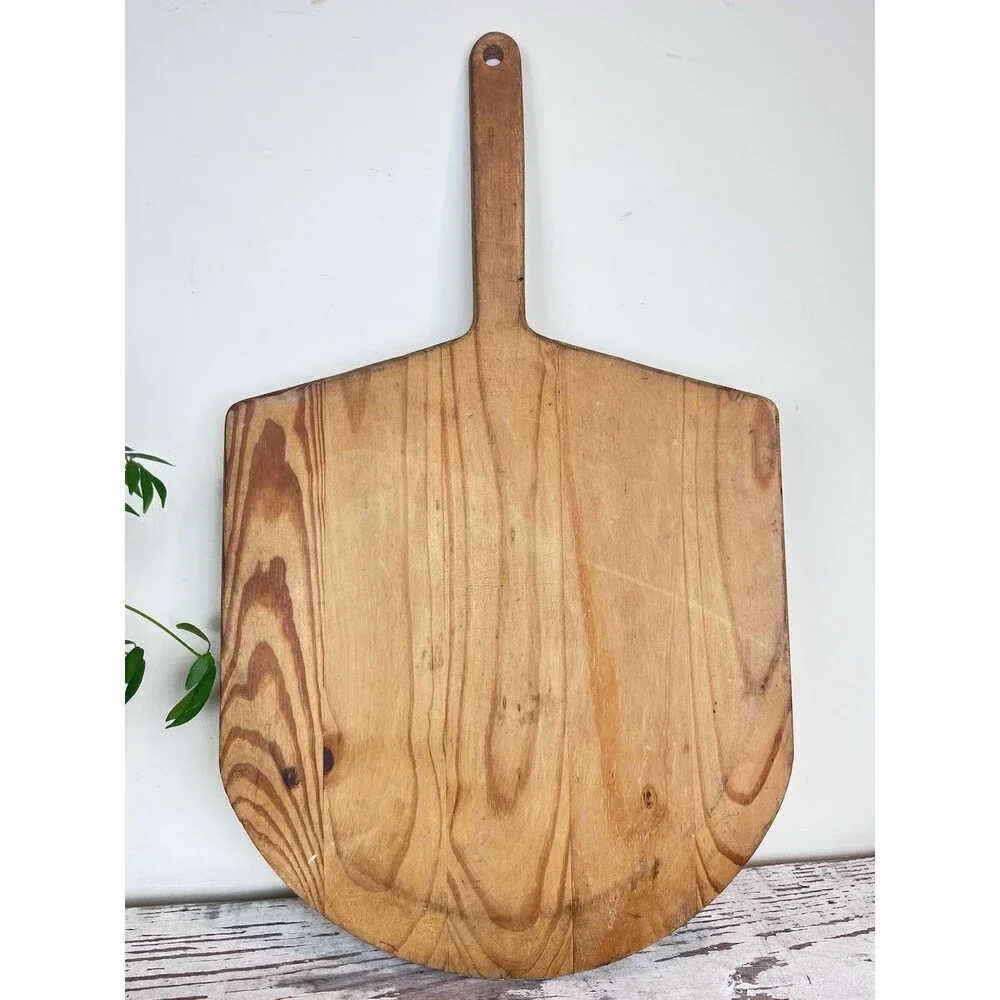 Vintage Rustic French Hand Carved Pizza Board / Serving Board 24” / Entertaining